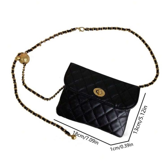 (Large) Luxe Quilted Fanny Pack Purse - Picture 3 of 4